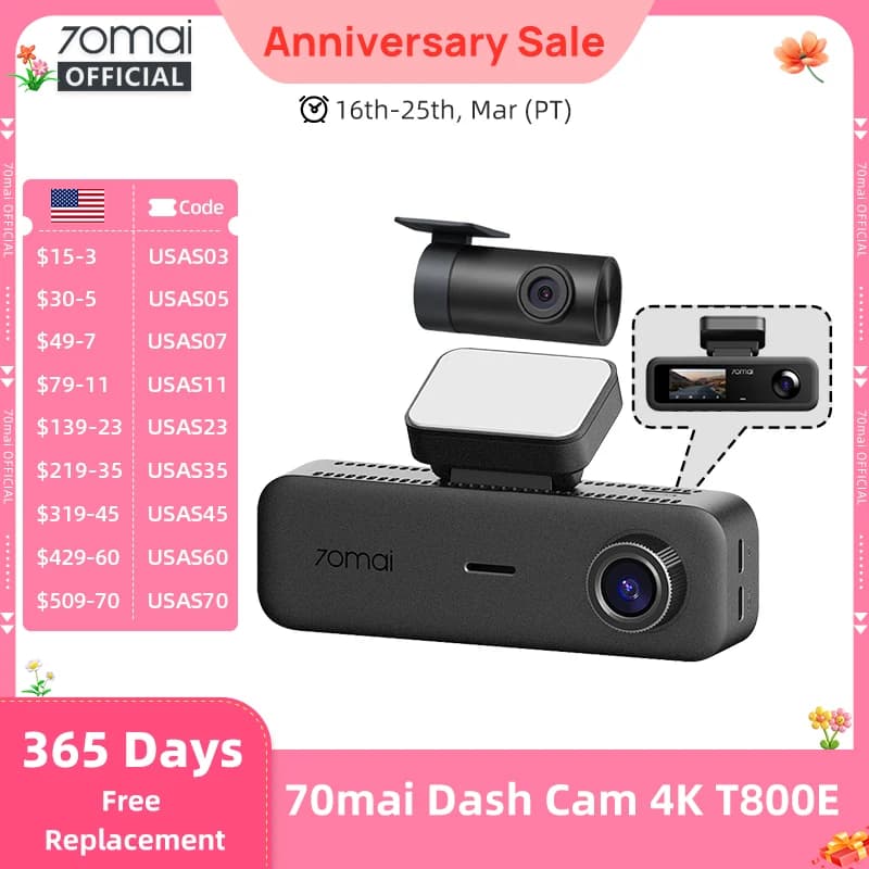 Kamerka samochodowa 70mai t800e 