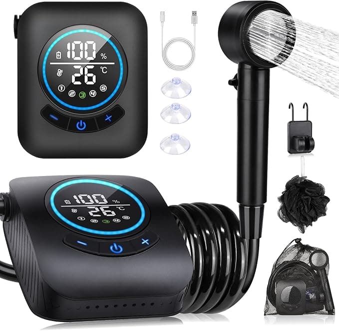 Przenośny prysznic kempingowy 8000mAh